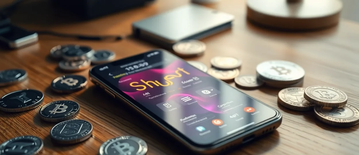 Manage your cryptocurrencies securely with the gaurda wallet on a sleek smartphone interface.