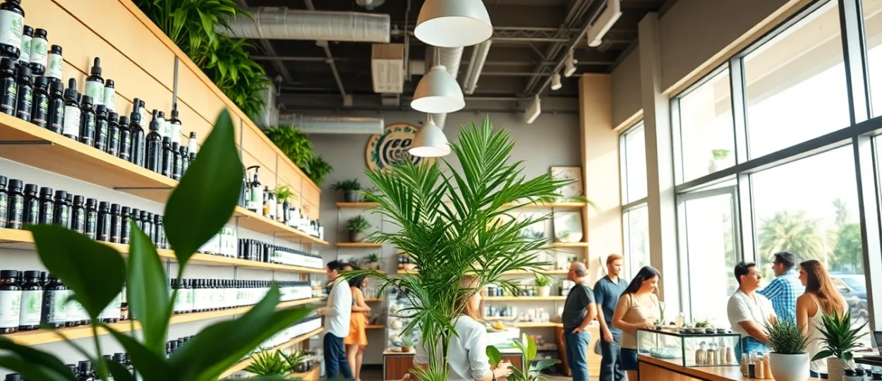 Shop showcasing cbd miami products in a vibrant and inviting atmosphere.