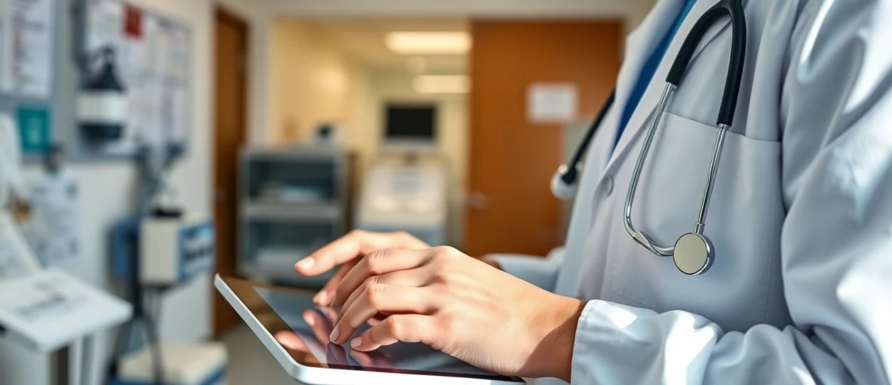 Healthcare professional using eprescribing platforms for efficient patient care
