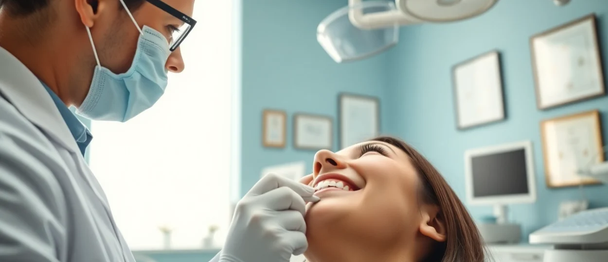 Orthodontist Myrtle Beach treating a patient with modern equipment in a welcoming dental office.